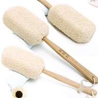 Hot sale wooden bath brush with hemp sponge